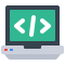external laptop-web-developer-flat-flat-juicy-fish icon