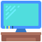 external monitor-home-office-flat-flat-juicy-fish icon
