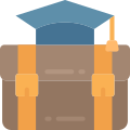 external bag-education-flat-flat-juicy-fish icon