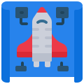 external rocket-aerospace-engineering-flat-flat-juicy-fish icon