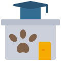 external vet-school-flat-flat-juicy-fish icon