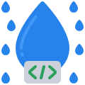 external water-waterfall-development-flat-flat-juicy-fish icon