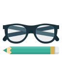 external glasses-education-and-e-learning-flat-land-kalash icon
