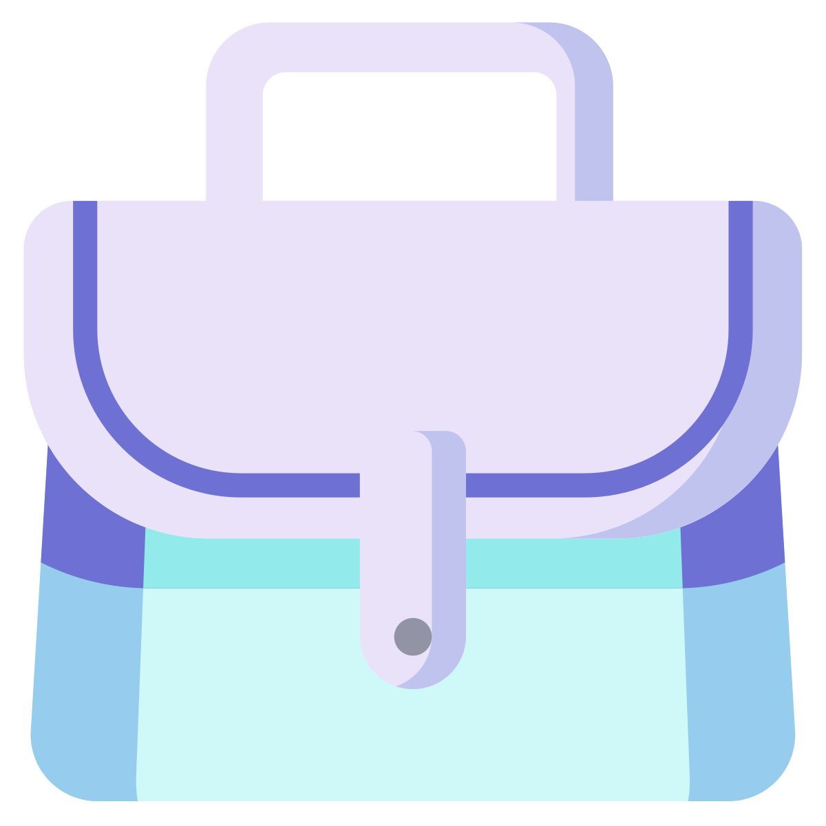 vista frontale di borsa icon