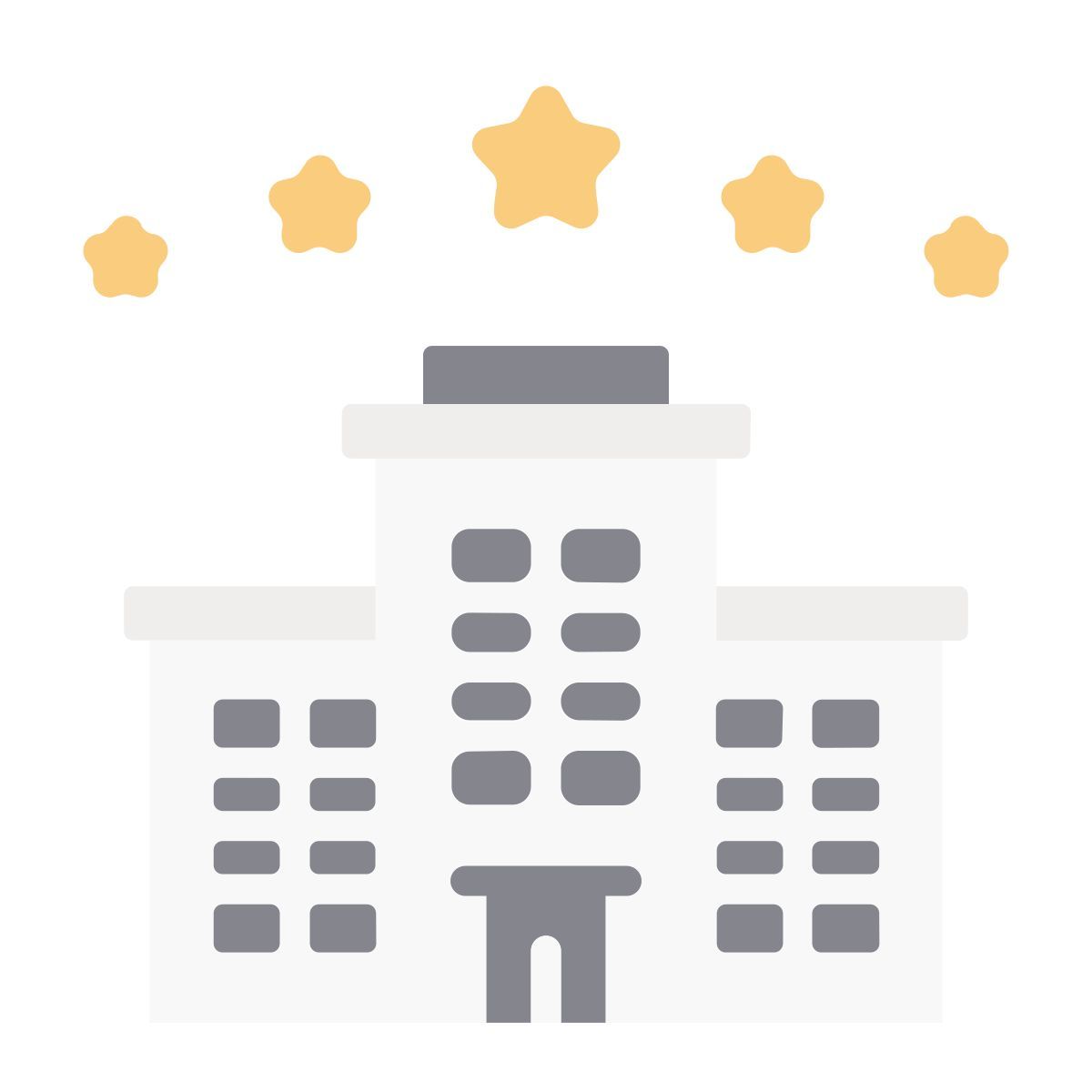 five stars hotel icon