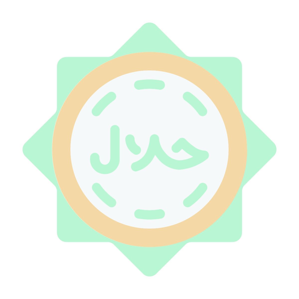 halal sign icon