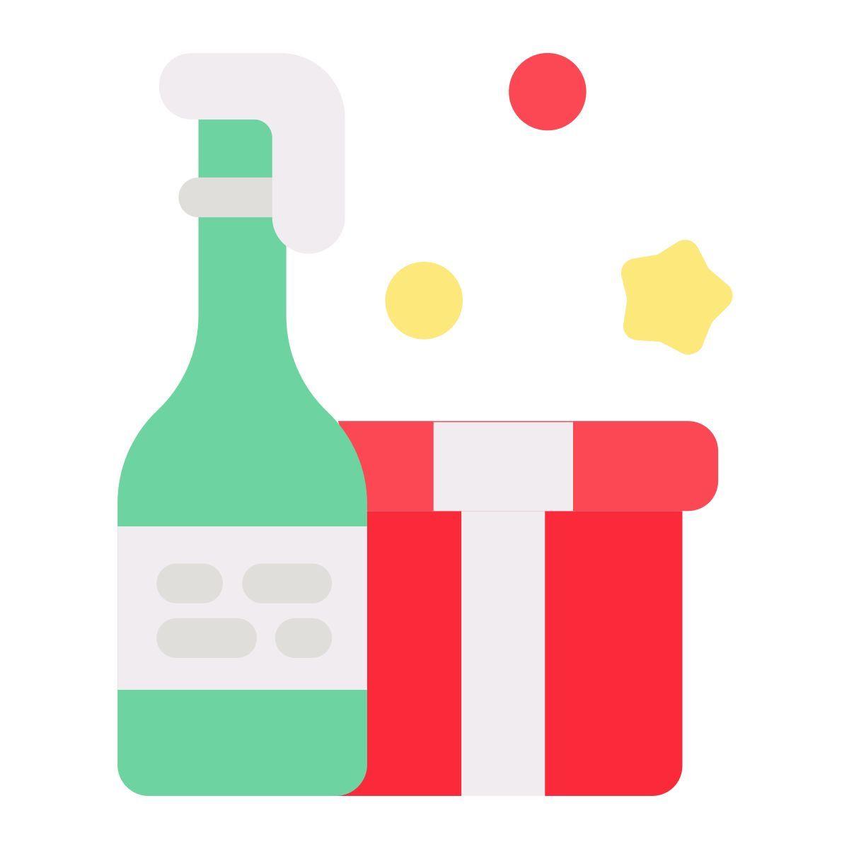 champagne and gift icon