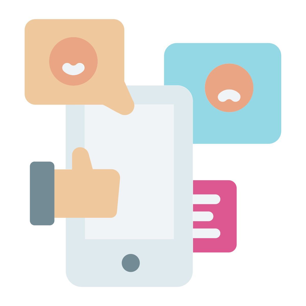réaction sur les réseaux sociaux icon