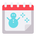 external snowman-calendar-flat-lima-studio icon