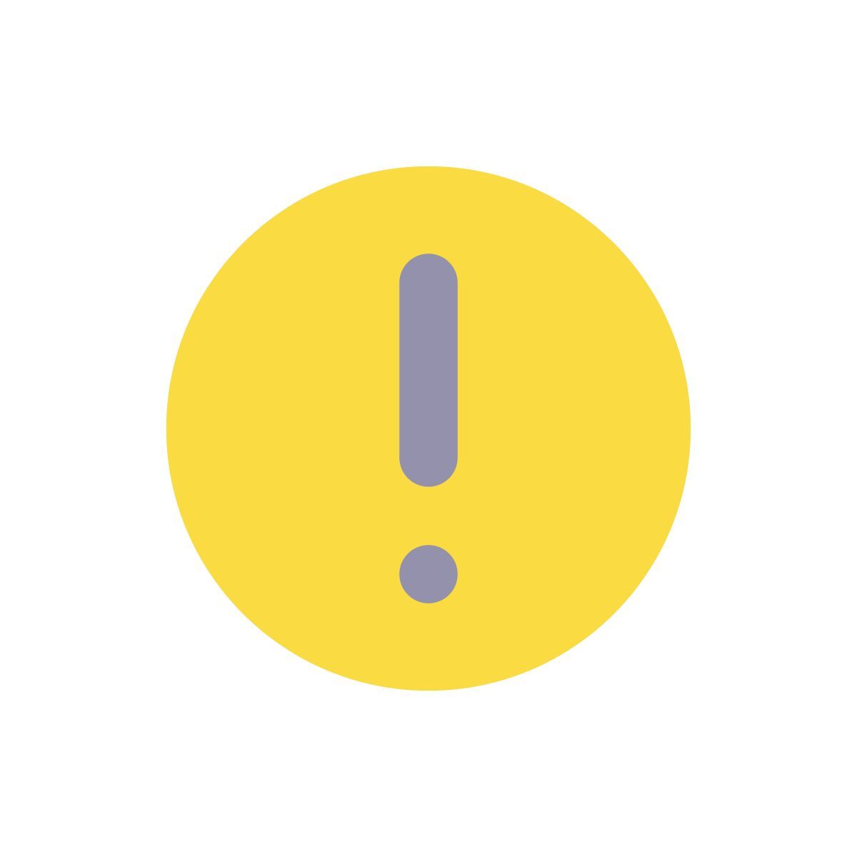 point d'exclamation de forme circulaire icon