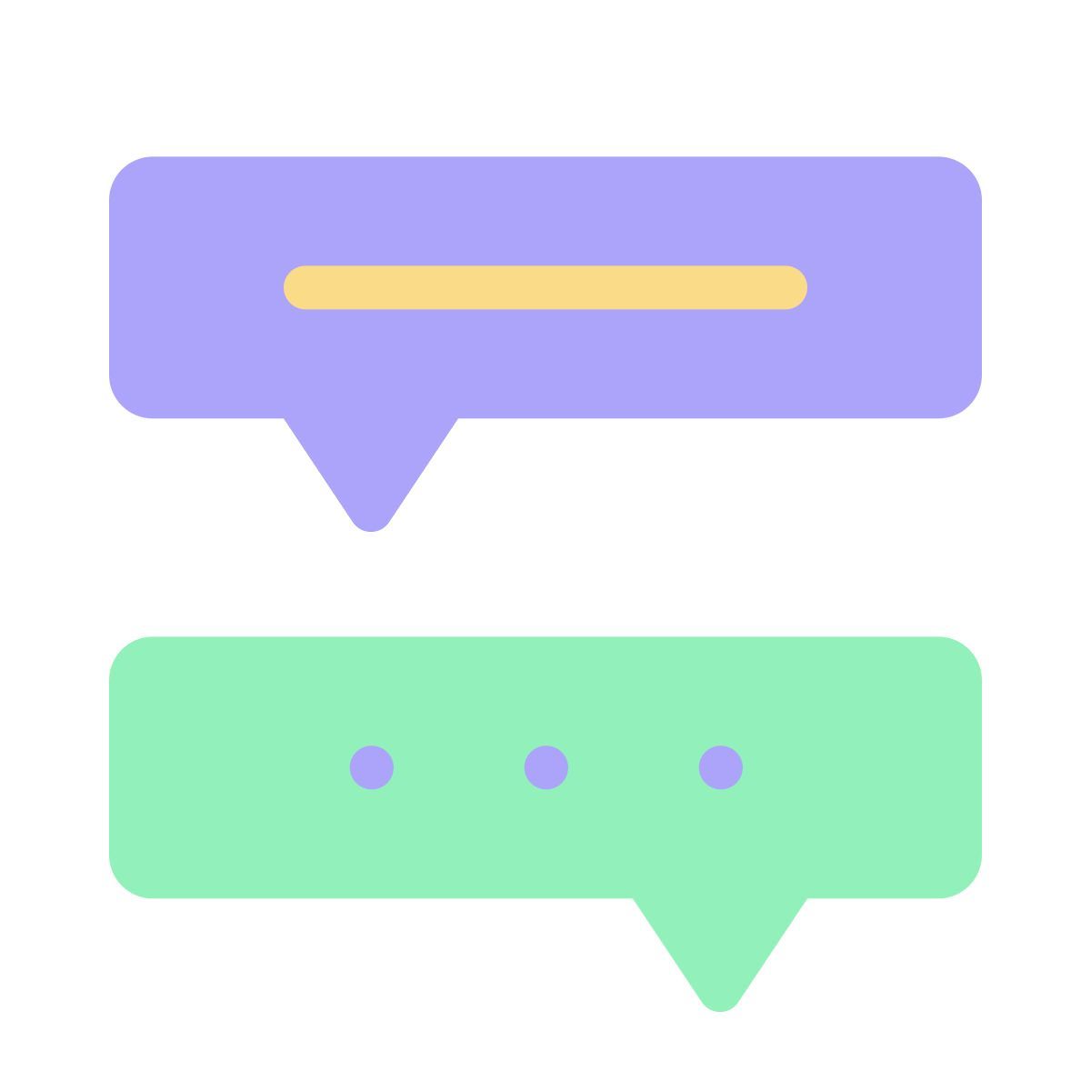 communication with chat bot icon