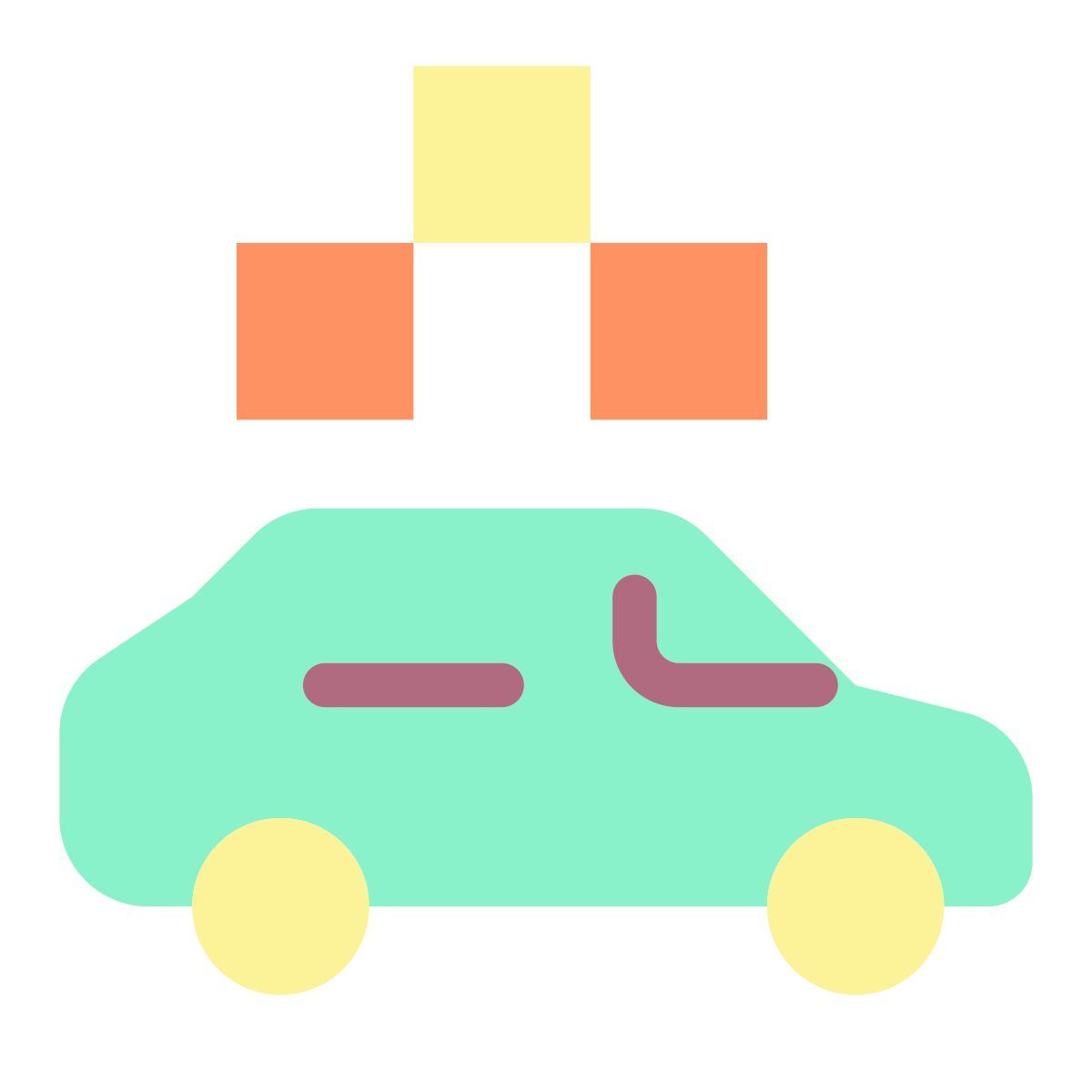 taxi with checkers icon