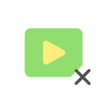 external Delete-Video-photo-and-video-flat-papa-vector icon