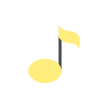 external Musical-Note-photo-and-video-flat-papa-vector icon