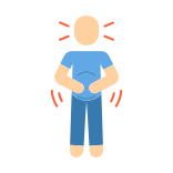 external abdominal-pain-allergy-symptoms-flat-flat-papa-vector icon
