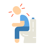 external constipation-allergy-symptoms-flat-flat-papa-vector icon