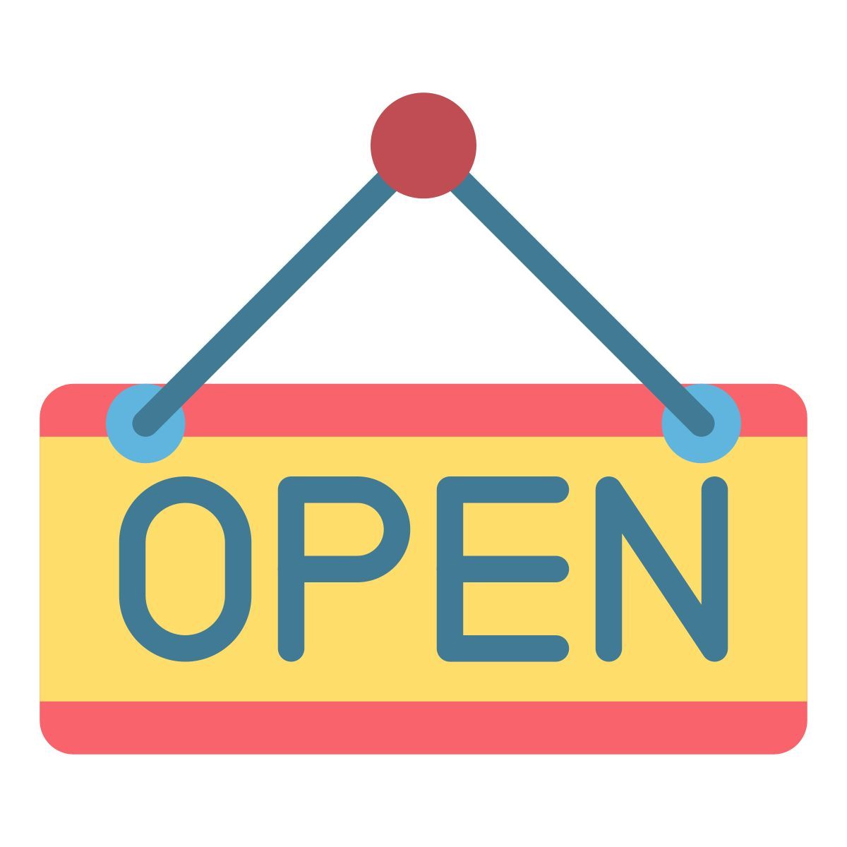 schild „geöffnet“ icon