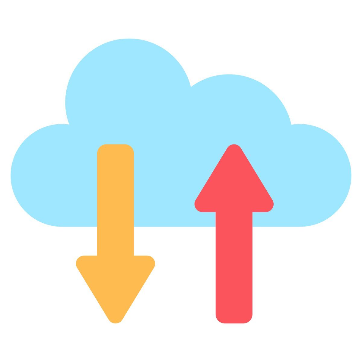 cloud data transfer icon