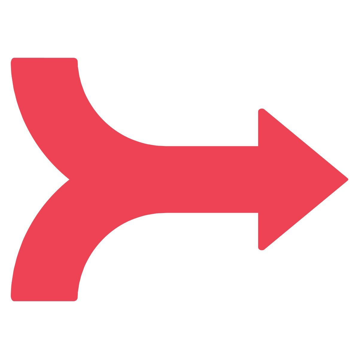 merge forward arrow icon