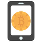 external mobile-bitcoin-currency-note-and-coins-flat-vol-2-vectorslab icon