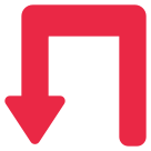 external turn-backs-arrow-arrows-flat-vol-2-vectorslab icon