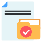 external verified-file-business-and-finance-flat-vol-2-vectorslab icon