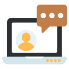 external video-chat-business-and-finance-flat-vol-2-vectorslab icon