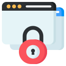 external web-protection-internet-security-flat-vol-2-vectorslab icon