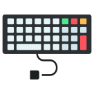 external wired-keyboard-design-flat-vol-2-vectorslab icon