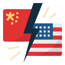 external ameriacan-china-and-us-trade-war-flat-wichaiwi icon