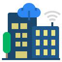 external buildings-technologies-disruption-flat-wichaiwi icon