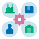 external manufacture-business-continuity-plan-flat-wichaiwi icon