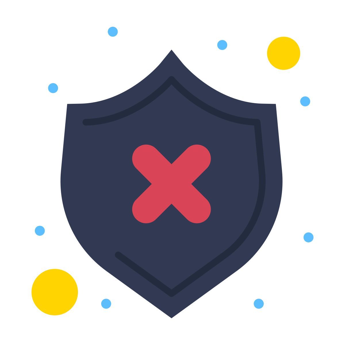 unsecured shield icon