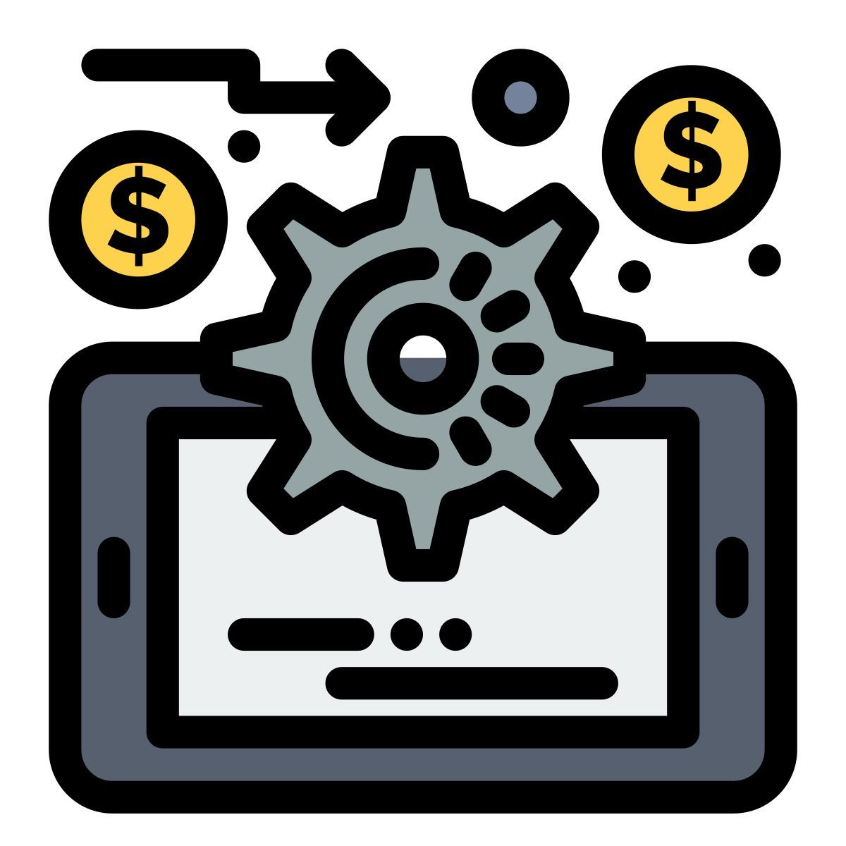 money flow settings icon