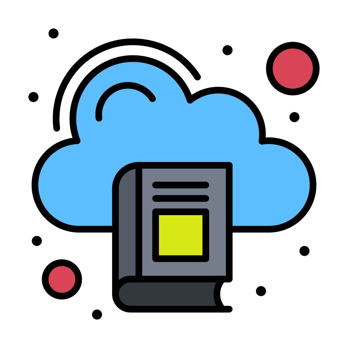 bibliothèque cloud icon