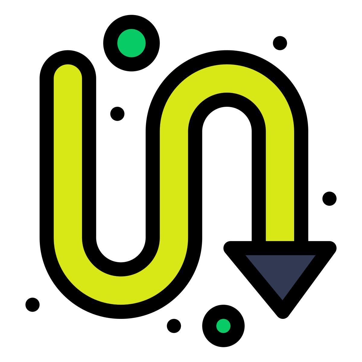 freccia in giù icon