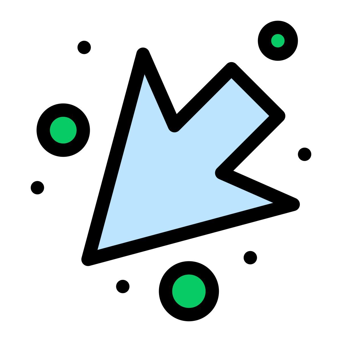 down left arrow icon