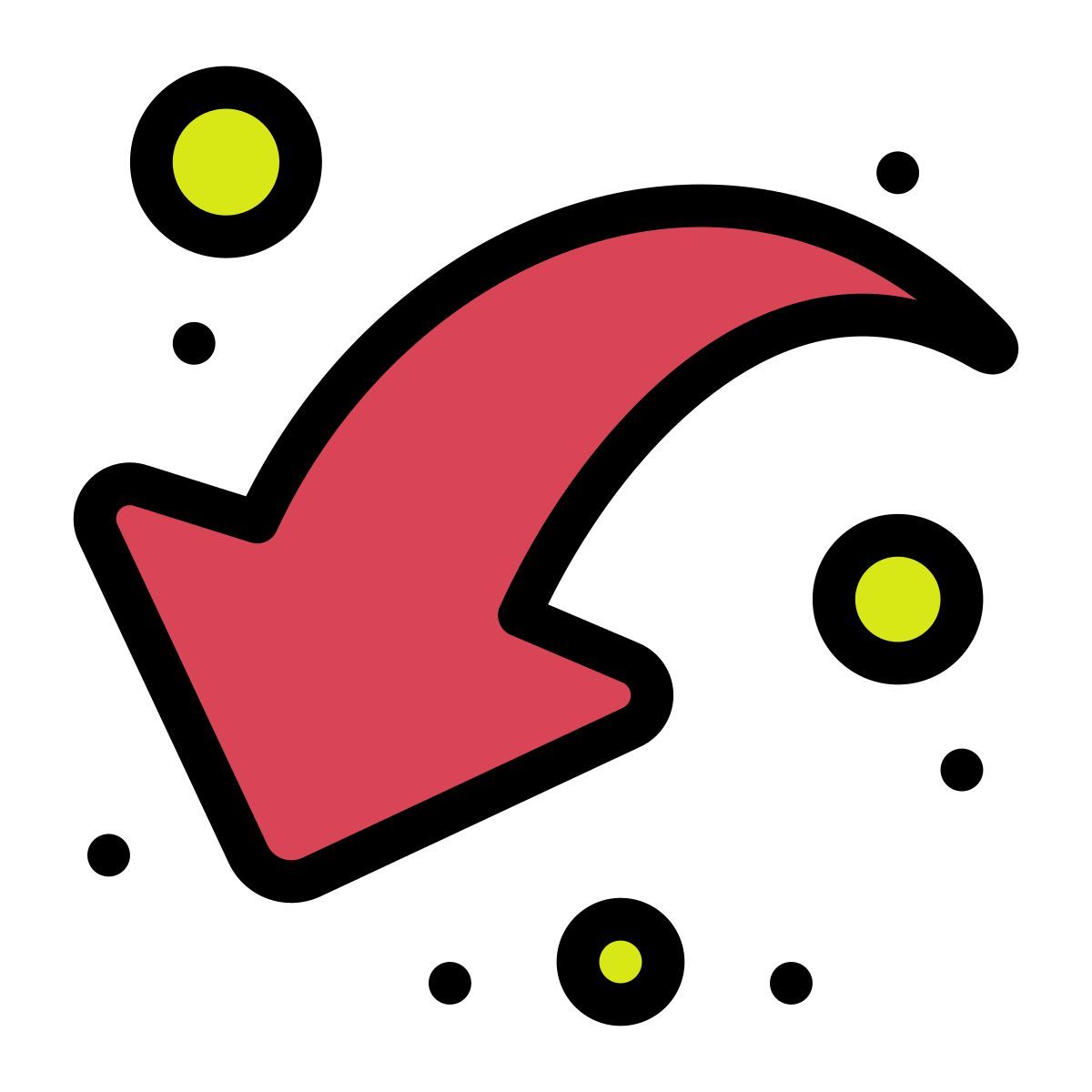 down left arrow icon