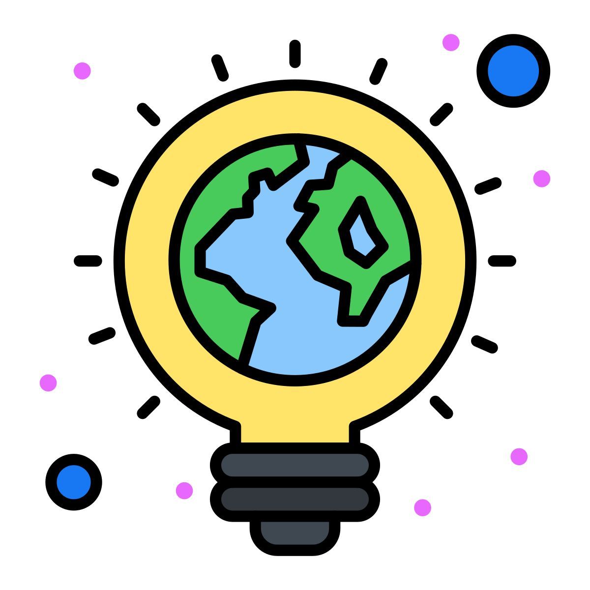 ecologic light bulb icon