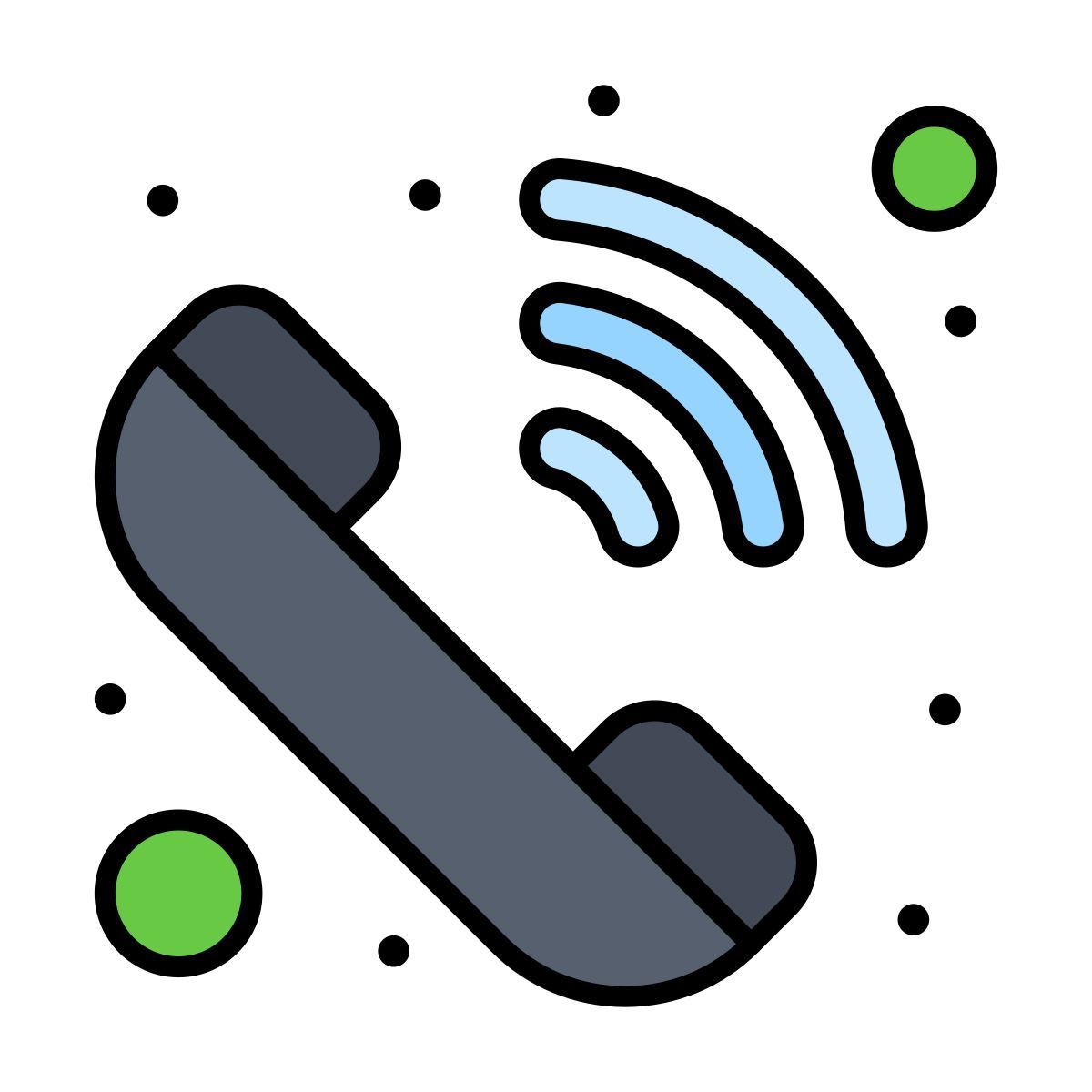 外部来电购物和商务 flatart 图标 lineal color flatarticons icon