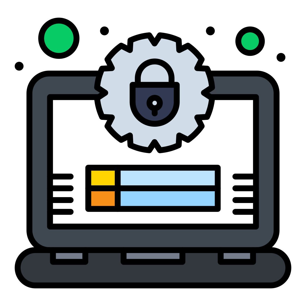secure computer icon