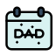 external calendar-fathers-day-flatart-icons-lineal-color-flatarticons icon