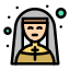 external nun-female-avatar-flatart-icons-lineal-color-flatarticons icon