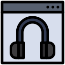 external headphone-contact-flatart-icons-lineal-color-flatarticons icon