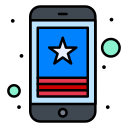 external mobile-phone-usa-flatart-icons-lineal-color-flatarticons icon