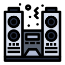 external speaker-night-party-flatart-icons-lineal-color-flatarticons icon