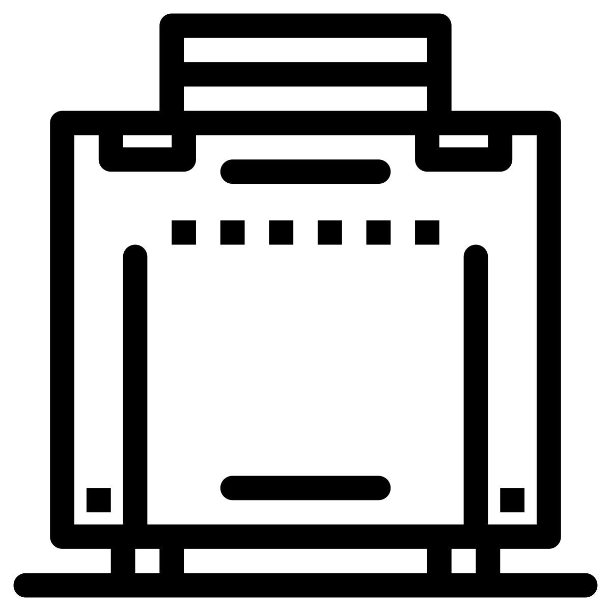 vista frontal del bolso icon