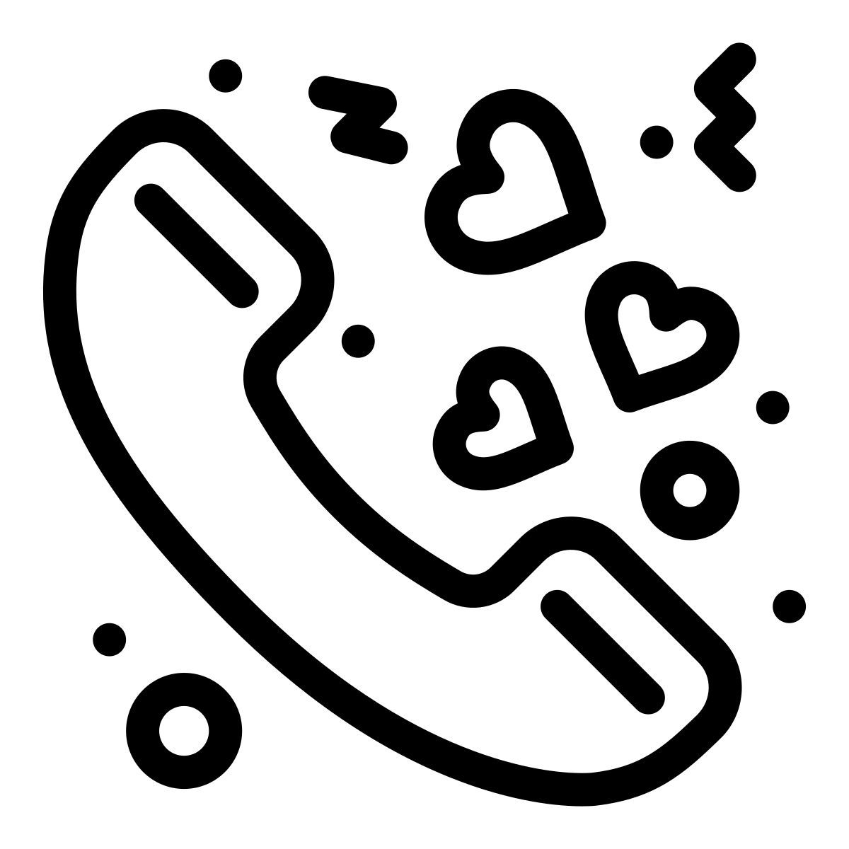 전화 연결이 끊긴 icon