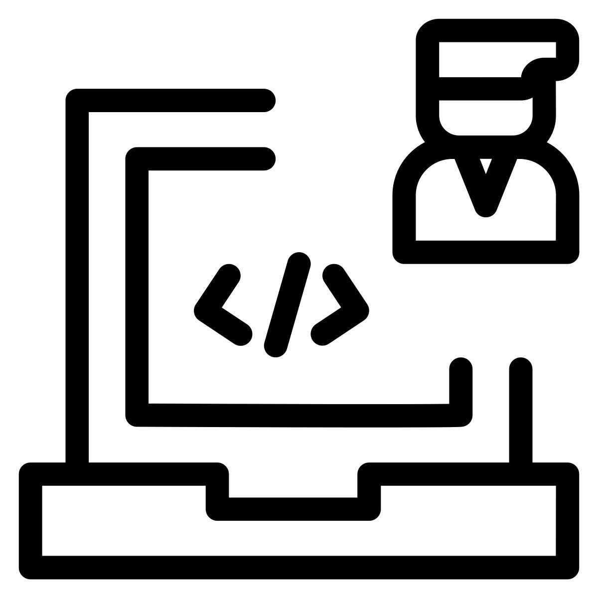 laptop code icon