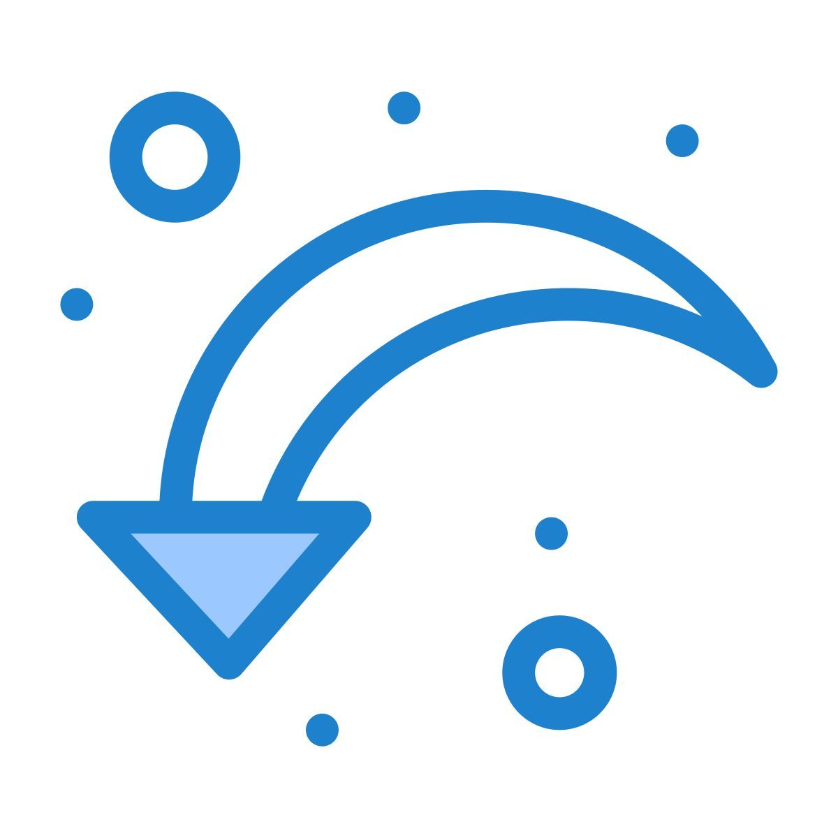 para baixo à esquerda icon